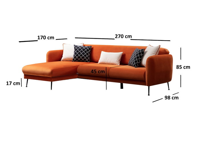 Atelier Del Sofa Sevilla Corner Left Naranja Atelier Del Sofa Sevilla Corner Left Naranja